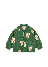 画像をギャラリービューアに読み込む, JUNO PRINTED BOMBER JACKET / コンゲススロイド ボンバー ジャケット アウター キッズ  子猫 グリーンドット KS105731
