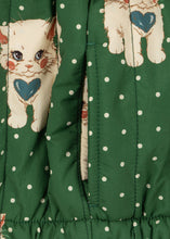 画像をギャラリービューアに読み込む, JUNO PRINTED BOMBER JACKET / コンゲススロイド ボンバー ジャケット アウター キッズ  子猫 グリーンドット KS105731

