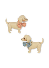 画像をギャラリービューアに読み込む, 2 PACK PUPPY HAIR CLIP / コンゲススロイド 2個セット ヘアクリップ ヘアアクセサリー 子犬 パピー KS105851
