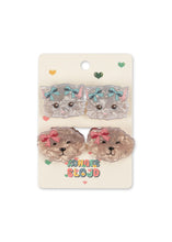 画像をギャラリービューアに読み込む, 4 PACK SMALL HAIR CLAW / コンゲススロイド 4個入り バンスクリップ ヘアアクセサリー キッズ ヘアクリップ 子猫と子犬 KS105867
