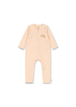 画像をギャラリービューアに読み込む, BASIC ZIP ONESIE GOTS - TEDDY COEUR / コンゲススロイド 新生児 前開き 長袖 ベビーオールインワン ピンクハート KS105901
