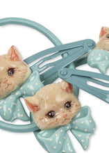 画像をギャラリービューアに読み込む, KITTY HAIR ACCESSORIES / コンゲススロイド 4個入り ヘアクリップとヘアゴム ヘアアクセサリー パッチン 子猫とリボン KS106081
