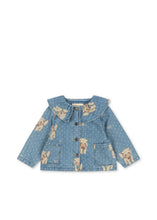 画像をギャラリービューアに読み込む, MAGOT COLLAR JACKET GOTS - CIAO MIAO / コンゲススロイド キッズ デニムジャケット 子猫ドット KS106126
