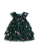 画像をギャラリービューアに読み込む, YVONNE CHRISTMAS DRESS / コンゲススロイド ドレス クリスマス ワンピース キッズ  スパンコール KS104469
