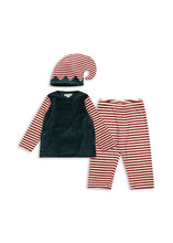画像をギャラリービューアに読み込む, CHRISTMAS ELF COSTUME GRS / コンゲススロイド クリスマスコスチューム 寝巻きセットアップ キッズ 男の子 女の子 エルフ KS104256
