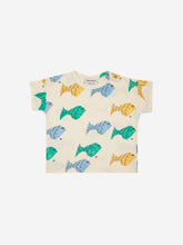 画像をギャラリービューアに読み込む, Multicolor Fish all over T-shirt 23SS / ボボショーズ 半袖ベビーTシャツ フィッシュ柄 赤ちゃん お魚
