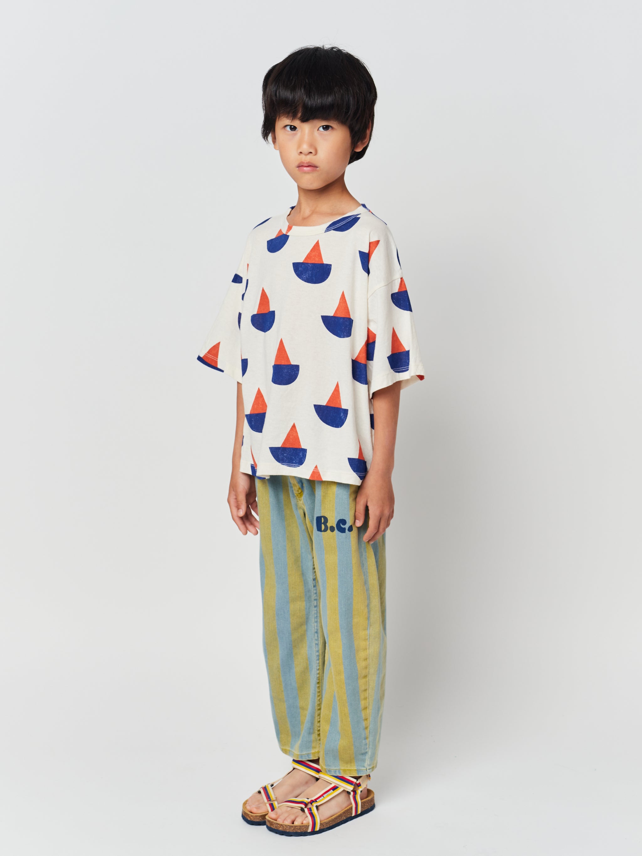 bobochosesジンズパンツ@a22 Vertical Stripes denim pants / ボボショーズ デニムパンツ