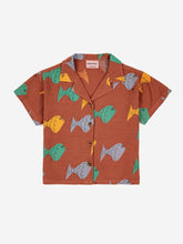 画像をギャラリービューアに読み込む, Multicolor Fish all over woven shirt 23SS / ボボショーズ フィッシュ柄 半袖シャツ お魚
