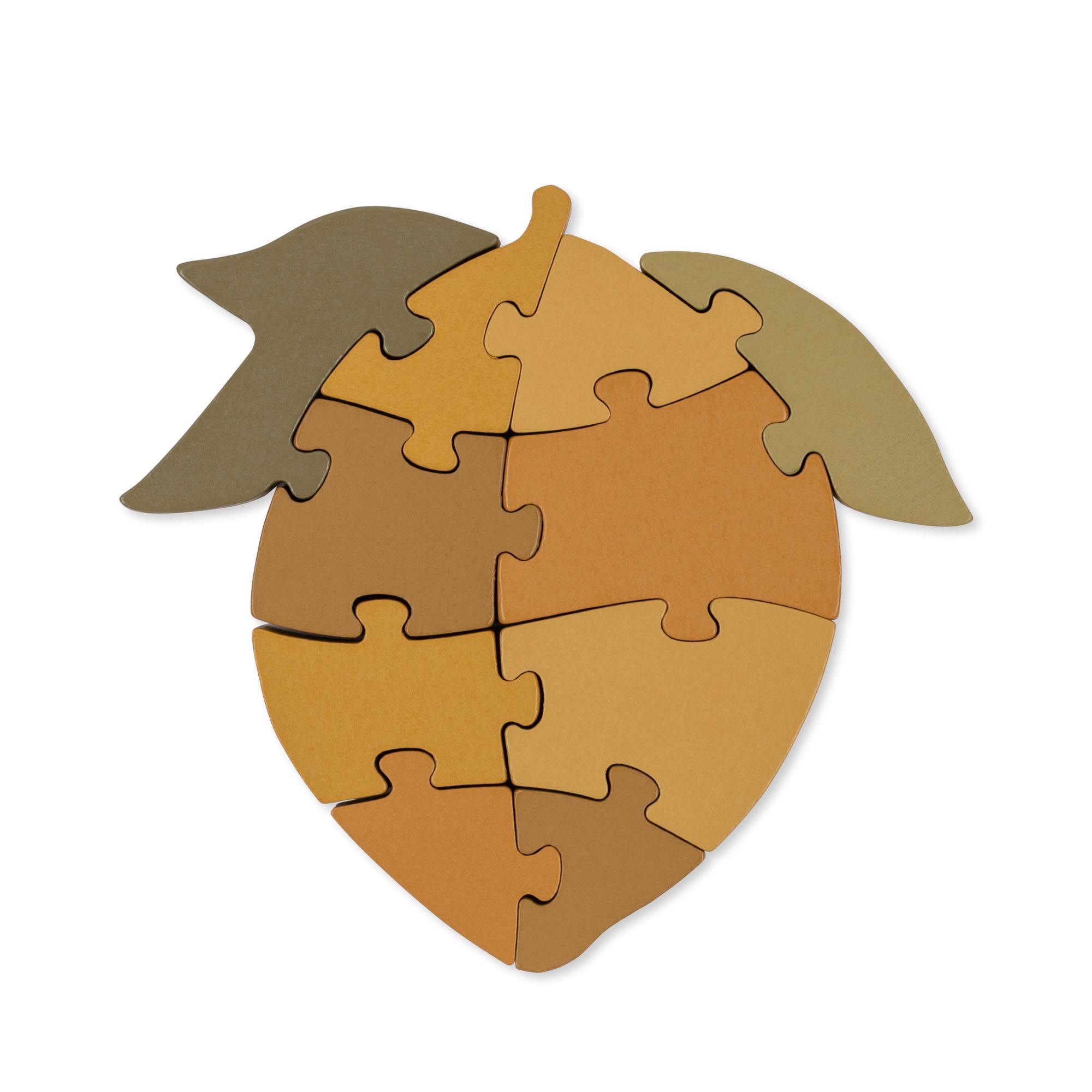 Wooden puzzle numbers lemon FSC / コンゲススロイド ウッド