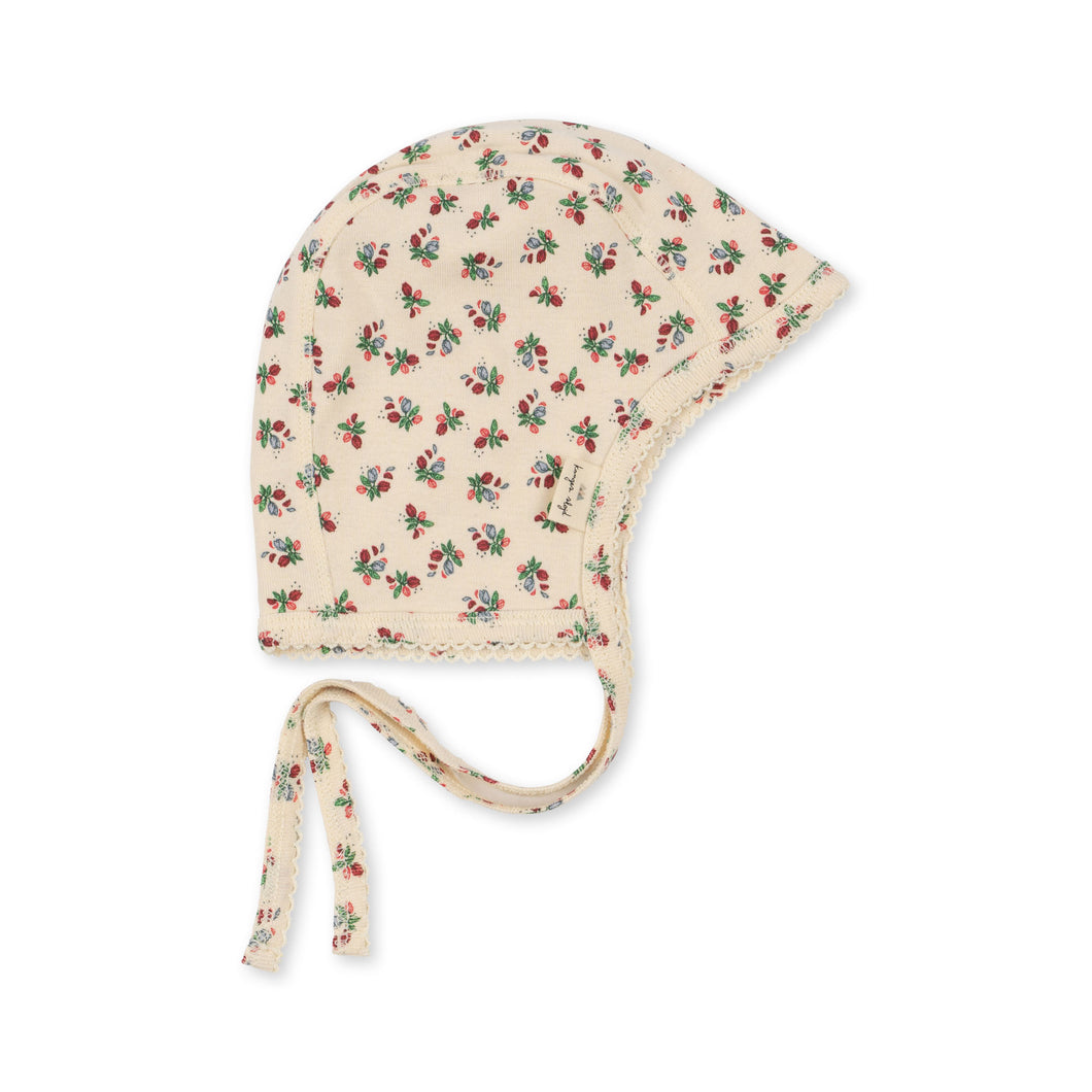 Classic baby helmet gots 23SS / コンゲススロイド 新生児ボンネット 帽子 オーガニックコットン100%  3色のお花