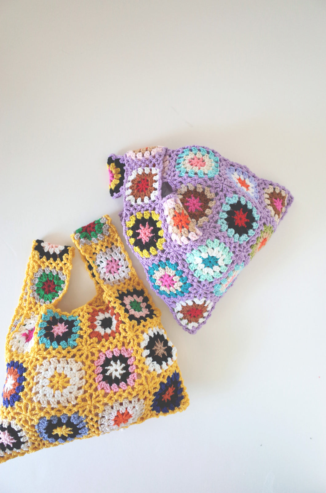 Crochet bag / クロシェ編み フラワー マーケットバッグ かぎ編み フィッシュバッグ 鞄 カバン