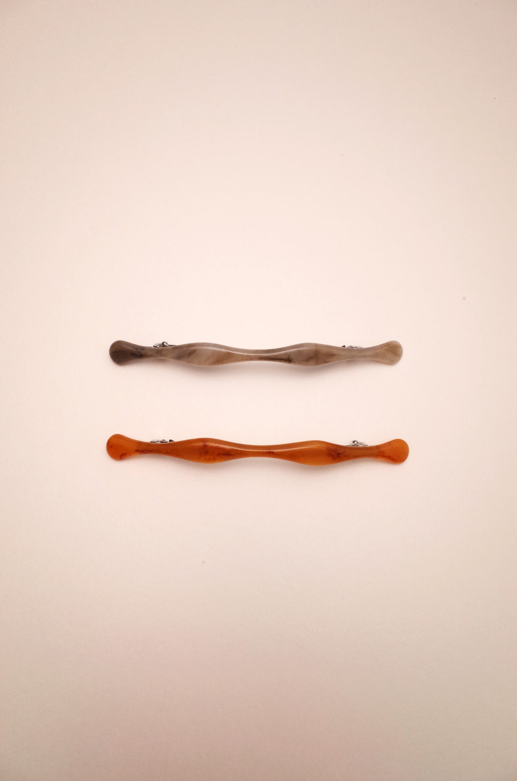 Hand made marble hair barrette / ハンドメイドマーブルヘアバレッタ ヘアピン ヘアクリップ 2色
