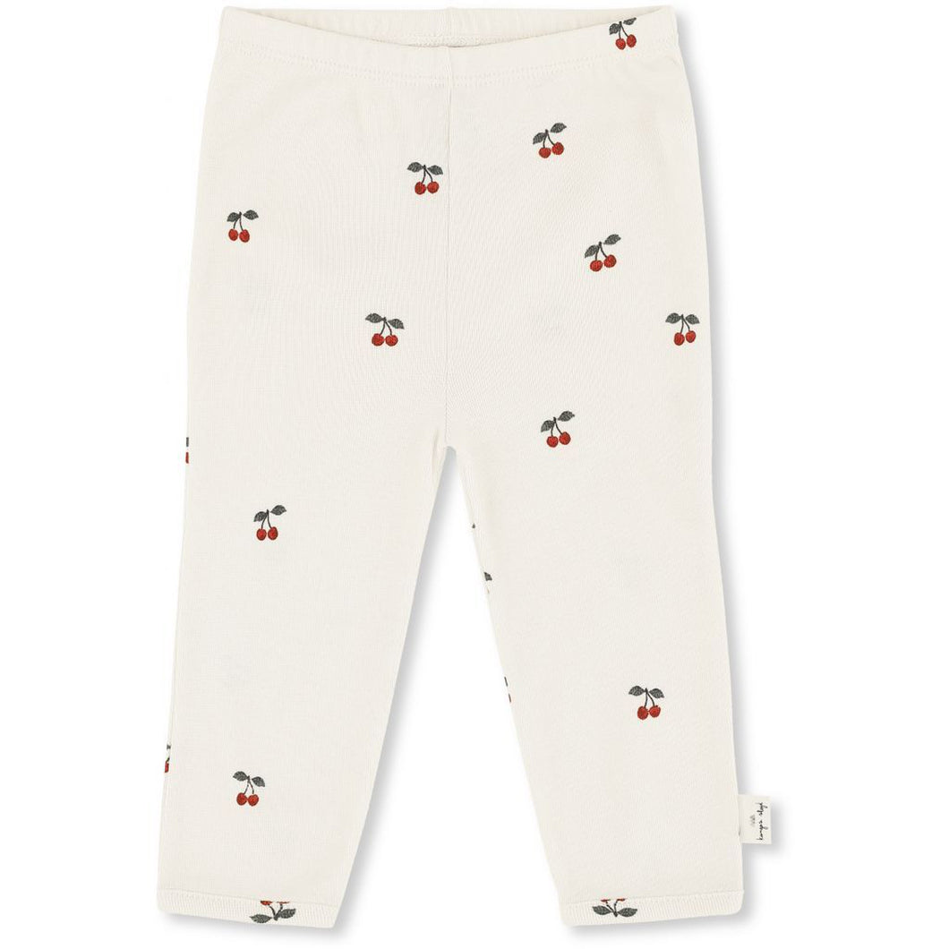 NEW BORN PANTS  CHERRY / コンゲススロイド  オーガニックコットン100% 新生児レギンス チェリー柄